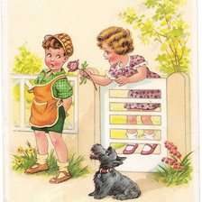 Схема вышивки «старые немецкие открытки»