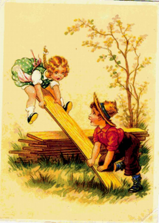 старые немецкие открытки - дети, открытки - предпросмотр