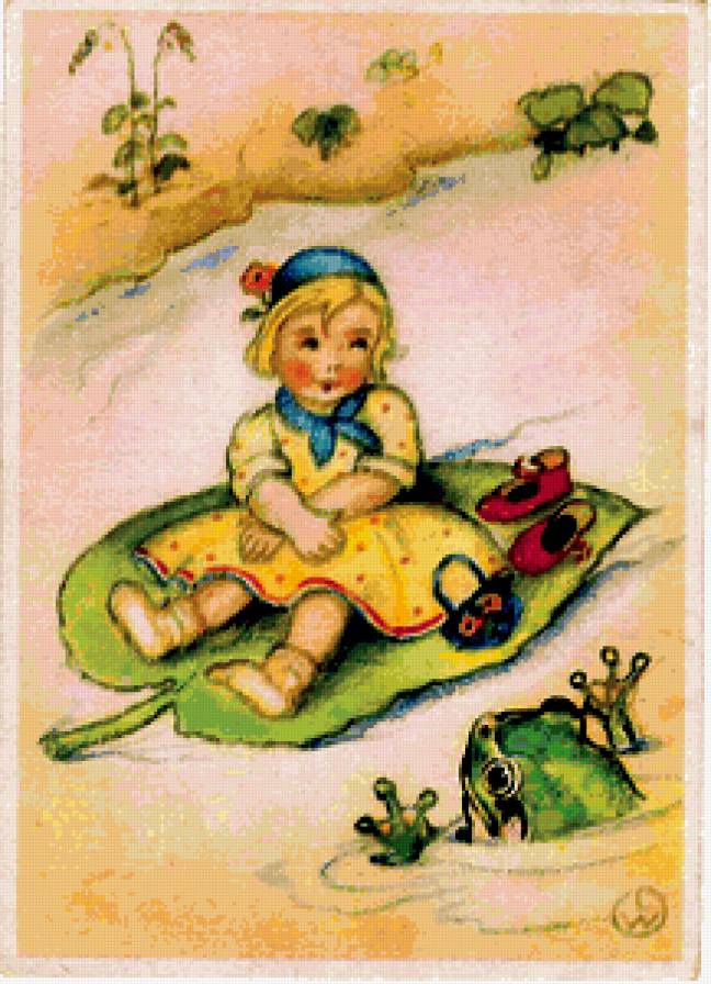 старые немецкие открытки - дети, открытки - предпросмотр