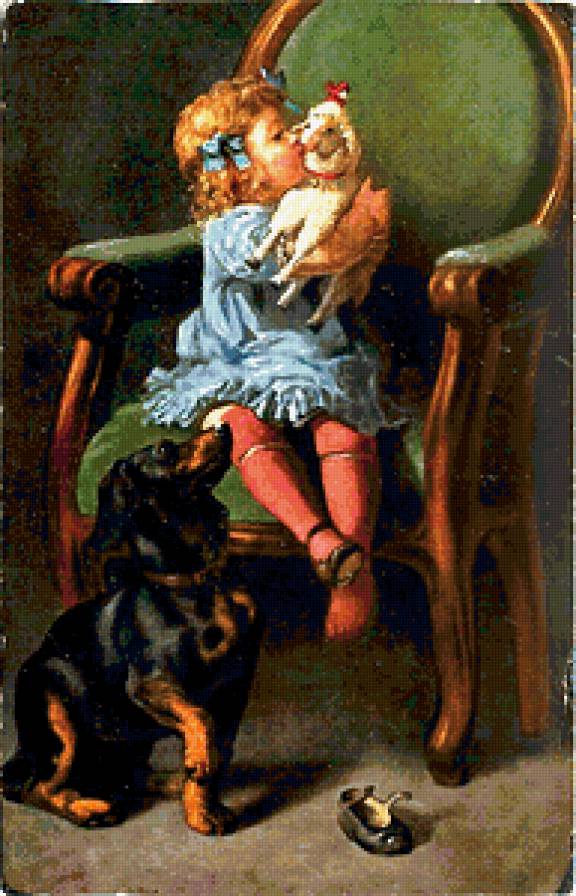 старые открытки - винтаж, дети - предпросмотр