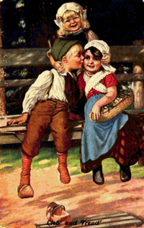 старые открытки - дети, винтаж - предпросмотр