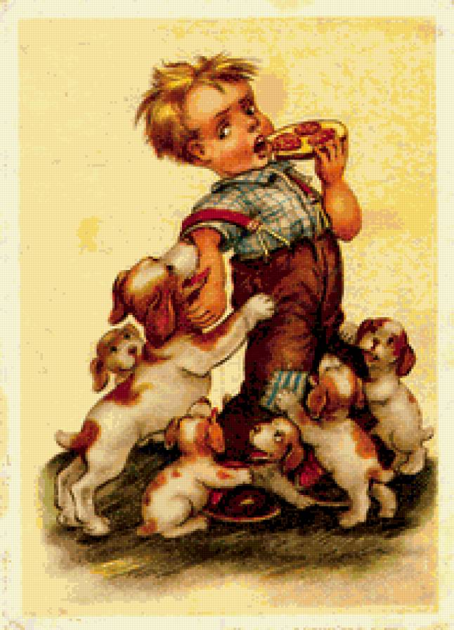 старые открытки - дети, открытки - предпросмотр
