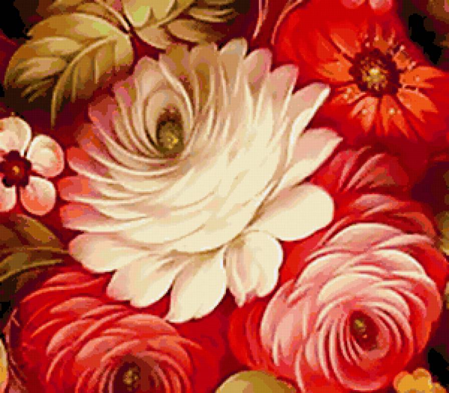 Подушка "Розы" - цветы, декор, подушка - предпросмотр