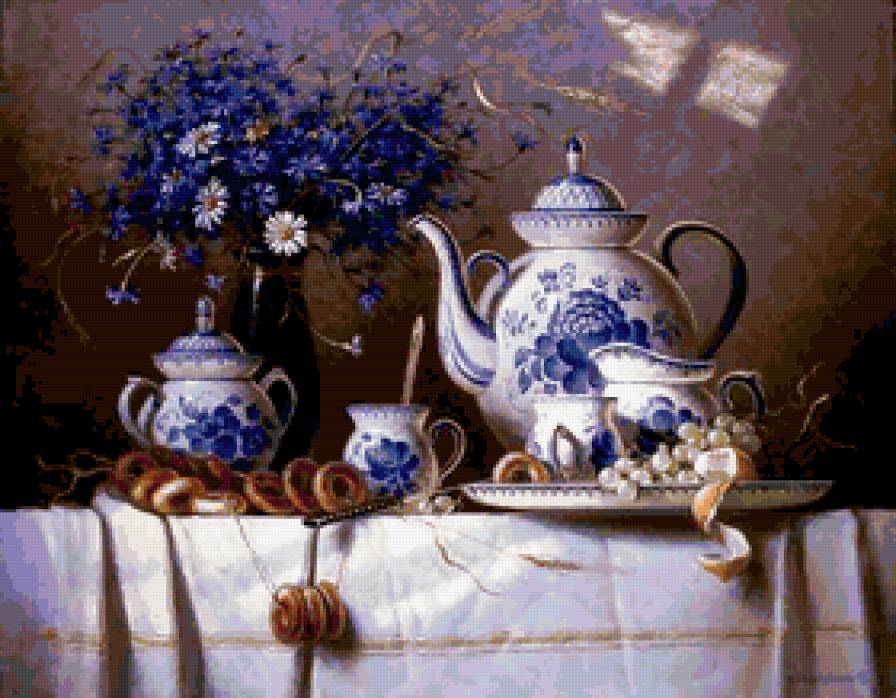 гжель - натюрморт - предпросмотр