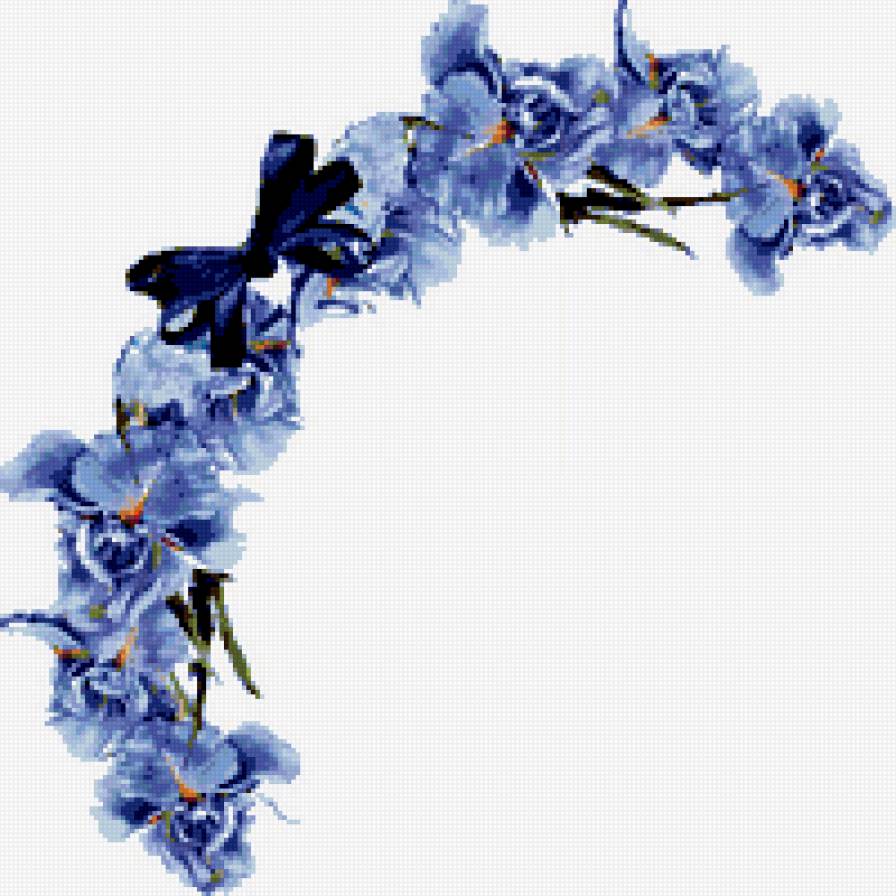 уголок - скатерть, ирисы, уголок, полотенце - предпросмотр