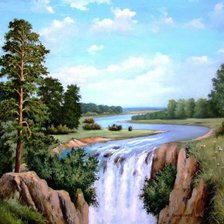 Схема вышивки «Водопад»