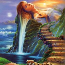 Схема вышивки «Водопад»