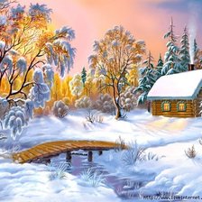 Схема вышивки «ЗИМА»