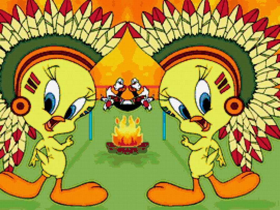 цыплята индейцы - индеец, мултяшные герои, цыпленок - предпросмотр