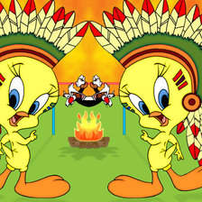 Схема вышивки «цыплята индейцы»