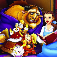 Схема вышивки «Принцесса и чудовище»