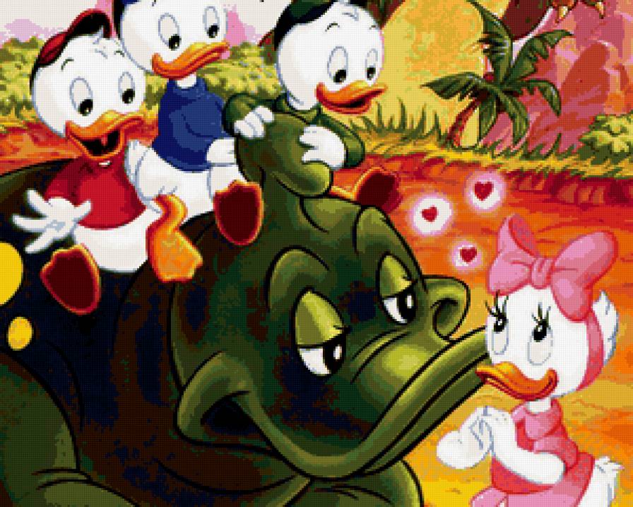 утята- дональдики - дисней, утки, мультики, мултяшные зарисовки, герои мультика - предпросмотр