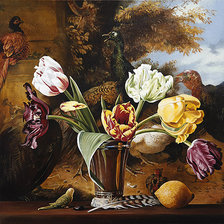 Схема вышивки «тюльпаны»