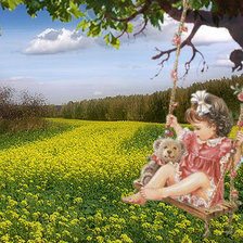 Схема вышивки «на качелях»