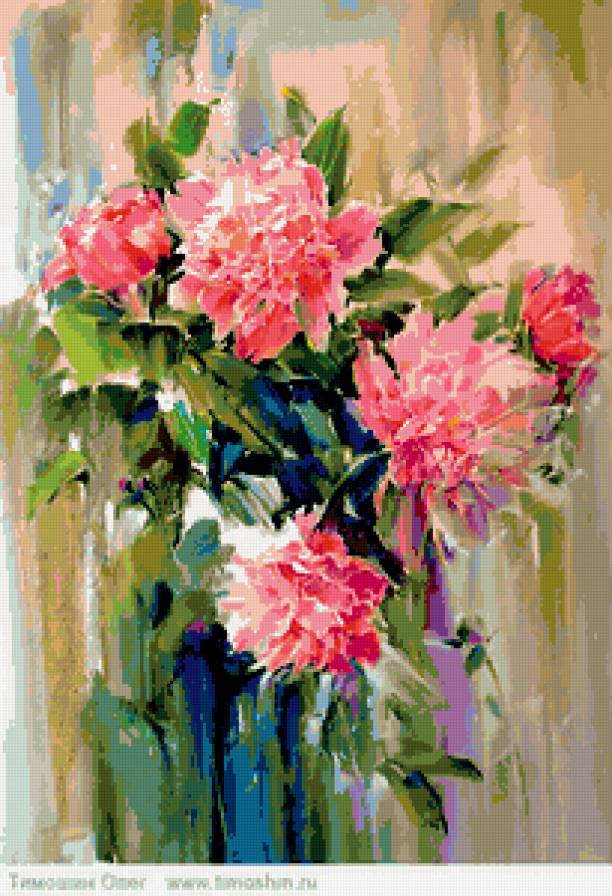 Акварельные пионы - цветы, букет, картина, пионы - предпросмотр