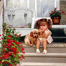 Схема вышивки «девочка Дональда Золана»