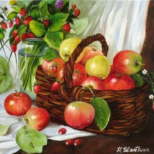 Схема вышивки «Яблоки и земляника»