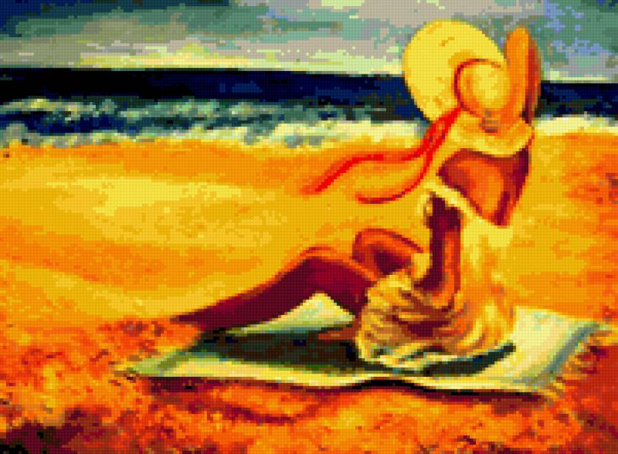 lady - sea, woman - предпросмотр