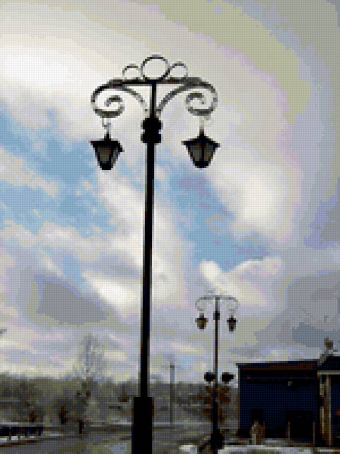 Фонари - прага, пейзаж. небо, фонари - предпросмотр