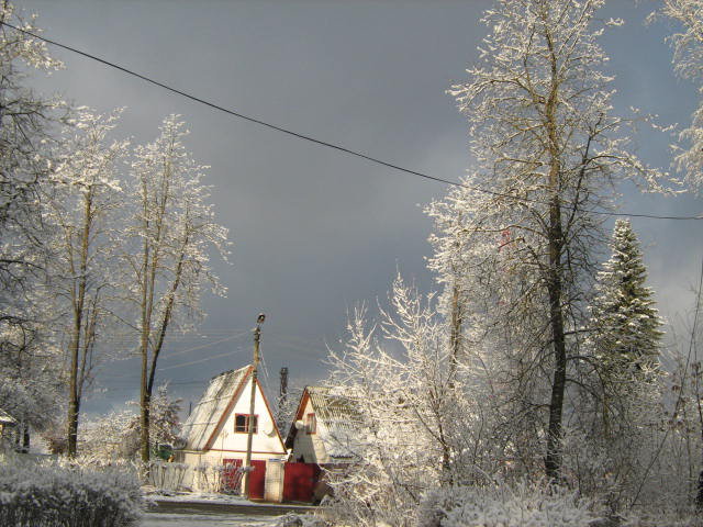 Домик зимний - домик, зима, снег - оригинал