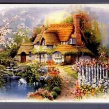 Схема вышивки «Сказочный домик»