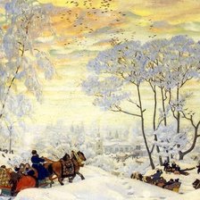 Схема вышивки «Кустодиев. Зима»