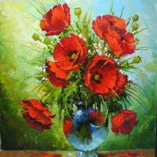 Схема вышивки «маки»