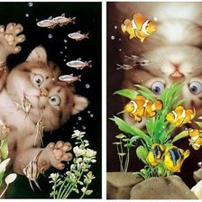 Схема вышивки «котята»