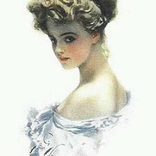 Схема вышивки «Девушка»