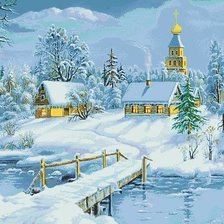 Схема вышивки «Снежная зима»