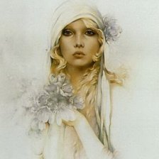 Схема вышивки «Девушка»