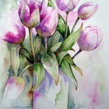 Схема вышивки «акварель»