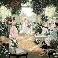 Схема вышивки «среди зеленой тишины»