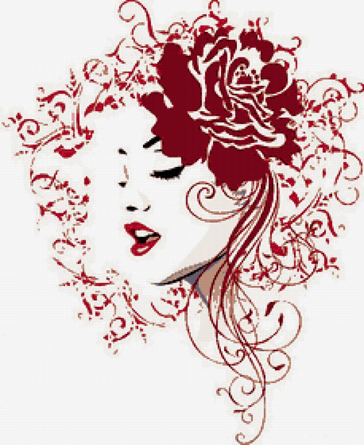 ЖЕНЩИНА-МЕЧТА - мечты, женщины мира, роза, незнакомка, губы, красота - предпросмотр