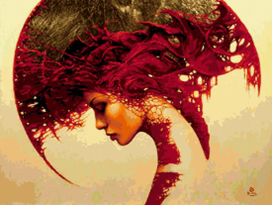 ЦВЕТ ЖЕНСКОЙ ТОСКИ - взгляд, загадка, женщина, женскийобраз, незнакомая, неизвестная - предпросмотр