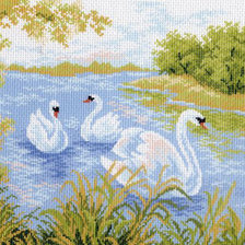 Схема вышивки «Лебеди»