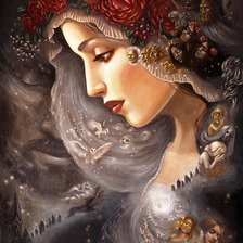 Схема вышивки «МАДОННА СОВРЕМЕННАЯ»