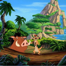 Схема вышивки «Тимон и Бумба»