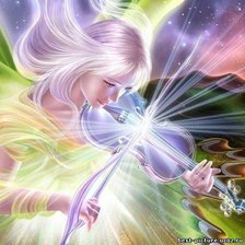 Схема вышивки «Ангел, играющий на скрипке»