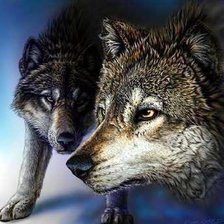 Схема вышивки «Волки»