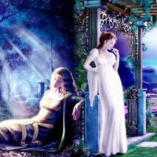 Схема вышивки «ДИПТИХ   "НОЧЬ ПЕРВОЙ ВСТРЕЧИ"»