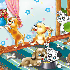 Схема вышивки «собачки»