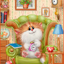 Схема вышивки «Котенок»