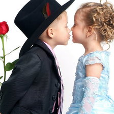 Схема вышивки «Girl and boy»