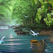 Схема вышивки «природа-пейзаж»