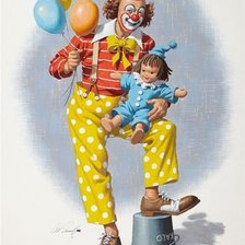 Схема вышивки «клоун»