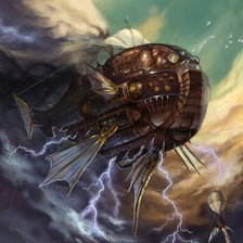 рыба,летучий корабль