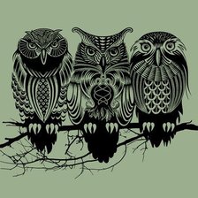 Схема вышивки «совы»