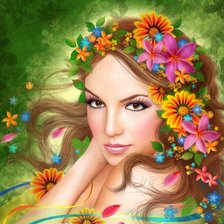 Схема вышивки «девушка»