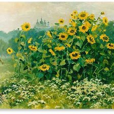 Схема вышивки «подсолнухи»